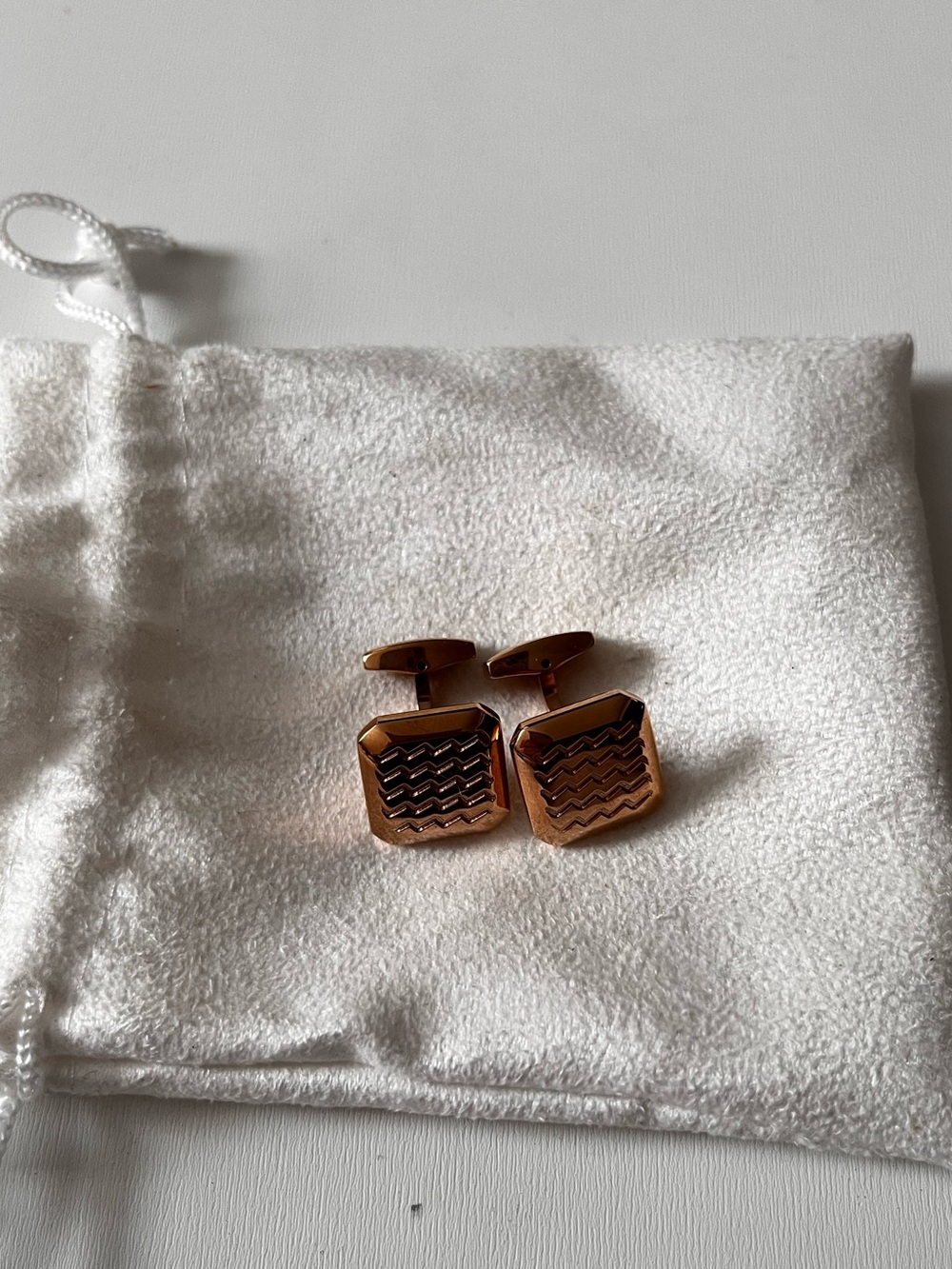 Rose Gold Coloured Cuff Links